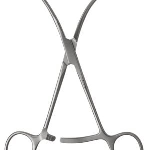 Bone Forceps 6 1/2″ curved, ball tips outside diameter 3.0mm, ratchet