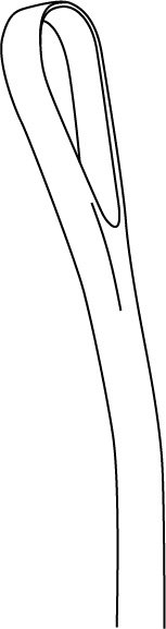 Zielke Ring Curette 13 1/2″ 35 degree angled 8mm curved right with plastic handle sharp/sharp - Image 2