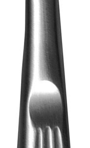 Brun Curette 8″ hollow handle straight oval #4/0
