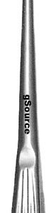 Brun Curette 9″ hollow handle straight oval #5/0