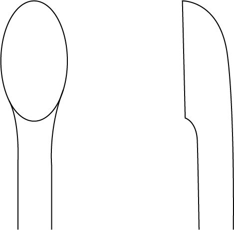 Bone Curette 15″ straight, double handed knurled T-handle, 11x20mm - Image 2