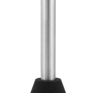 MKCurette, Double Handed 17″ straight, plastic handle 9″ black, oval 7.5mm