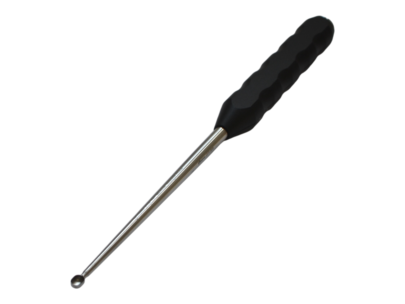 MKCurette, Cup, 15″, Medium, Straight, 10mm, with Silicone Handle, Black, Threaded - Image 2