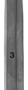 Sheehan Osteotome 6 1/4″ straight 12mm with serrated handle end