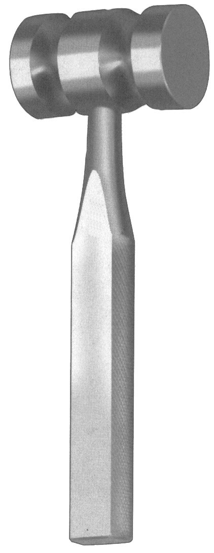 Orthopedic Heavy Short Mallet 7 1/2″, 1lb 14oz [850g], head stainless steel diameter 38mm, stainless steel handle