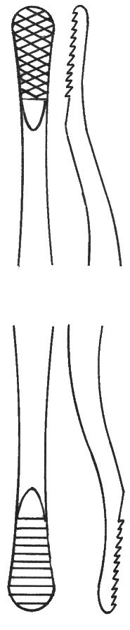 Bone File #12A double ended 7″ 5mm straight plain/cross serrated - Image 2