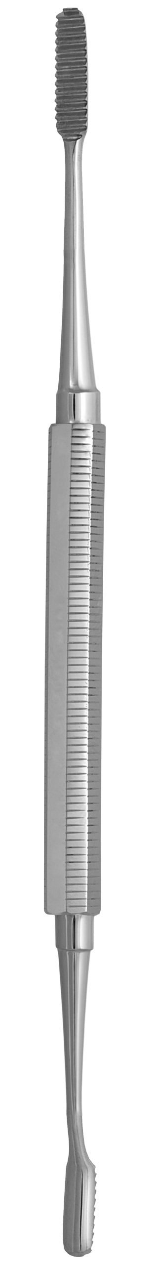 Miller Colburn Bone File #4 double ended 7 1/2″, 4mm/5mm straight, downcutting, oval, serrated