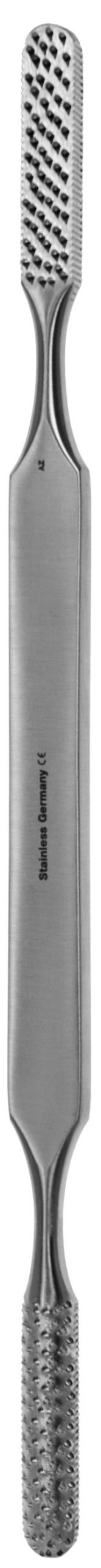 Fomon Rasp double ended 8 1/2″ 8mm convex/flat coarse serrations