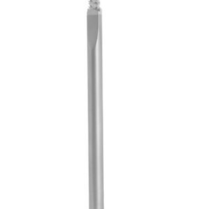 MKRasp, Femoral Canal Finder 11″, curved topside rasp, underside smooth, t-handle