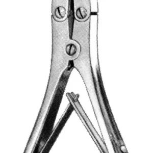 Boehler Bone Forceps 5 3/4″ curved delicate, double action