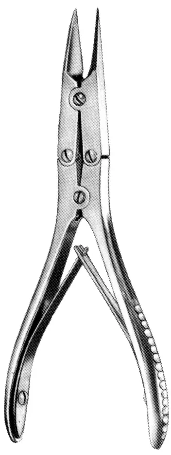 Boehler Bone Forceps 5 3/4″ curved delicate, double action