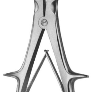 Stille Ruskin Rongeur 9 1/2″ curved 8mm, double action