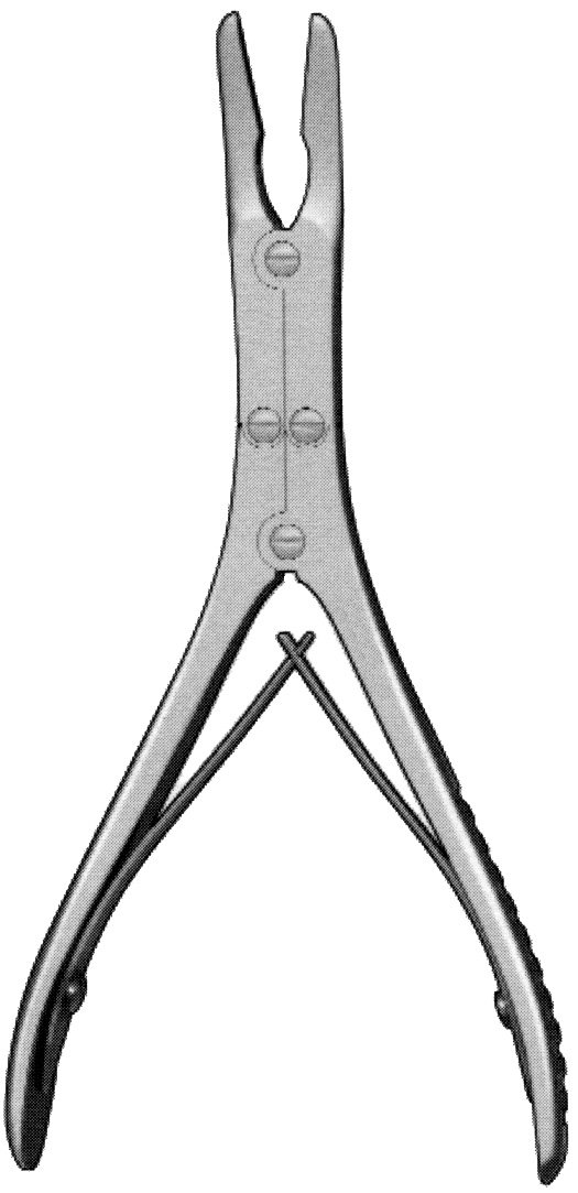 Kleinert-Kutz Rongeur 6″ curved 3mm, double action