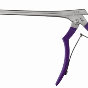 MKPunch Foraminotomy 8″, strong cvd fwd 3mm, Ferris-Smith-Kerrison silicone coated handle, purple