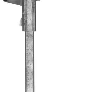 Caliper 9″ with 90mm long blades, delicate, inch and mm graduations, measures up to 5″ (127mm)
