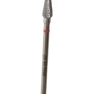 Bur, Carbide 2″, diameter 4.0mm cone with round top, cross-cut, fine, maximum rpm 20,000, stainless steel shank