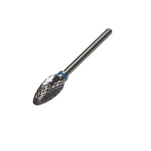 Bur, Carbide 2″, diameter 6.0mm pear, cross-cut, standard, maximum rpm 15,000, stainless steel shank