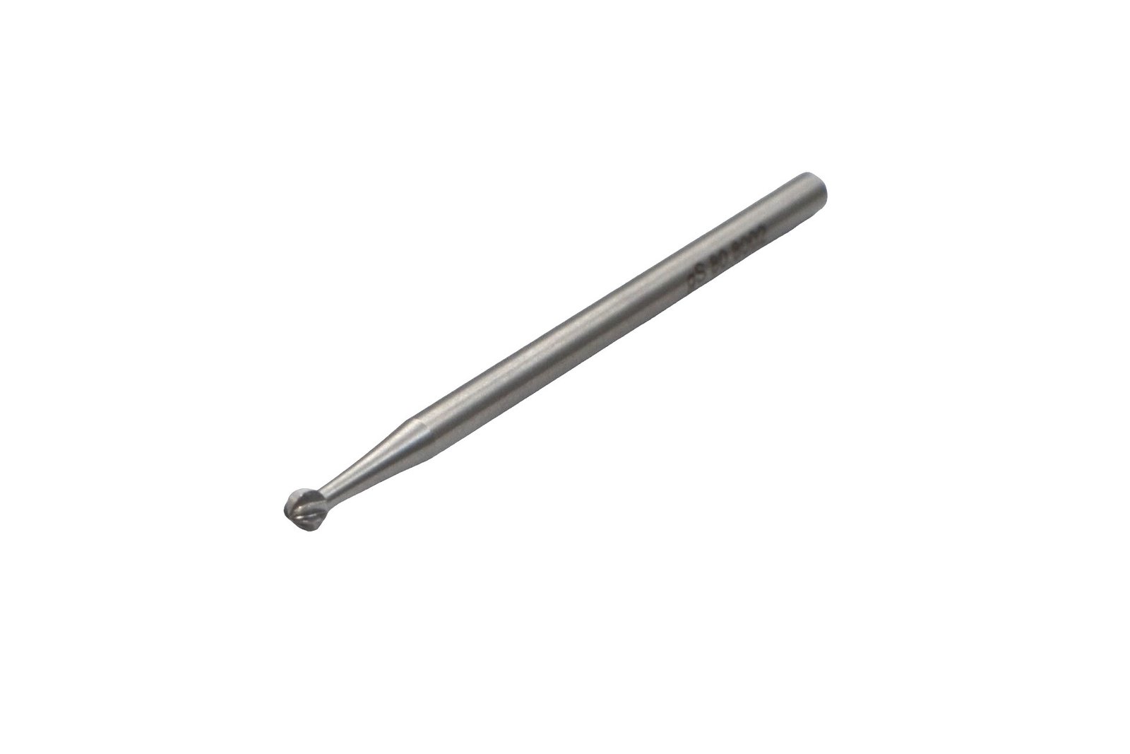 Bur, Stainless 1 3/4″, diameter 2mm round, for corns/nails, maximum rpm 20,000, stainless steel shank