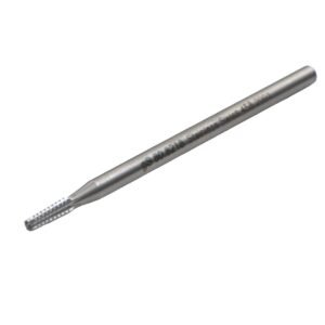Bur, Stainless 1 3/4″, diameter 1.8mm fissure cutter, cross-cut, maximum rpm 20,000, stainless steel shank