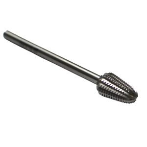 Bur, Stainless 1 3/4″, diameter 6mm bud, skin cutter, cross-cut maximum rpm 12,000, stainless steel shank