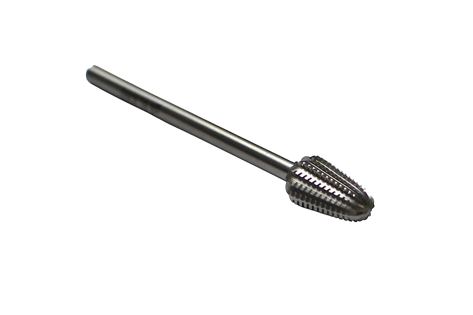 Bur, Stainless 1 3/4″, diameter 6mm bud, skin cutter, cross-cut maximum rpm 12,000, stainless steel shank