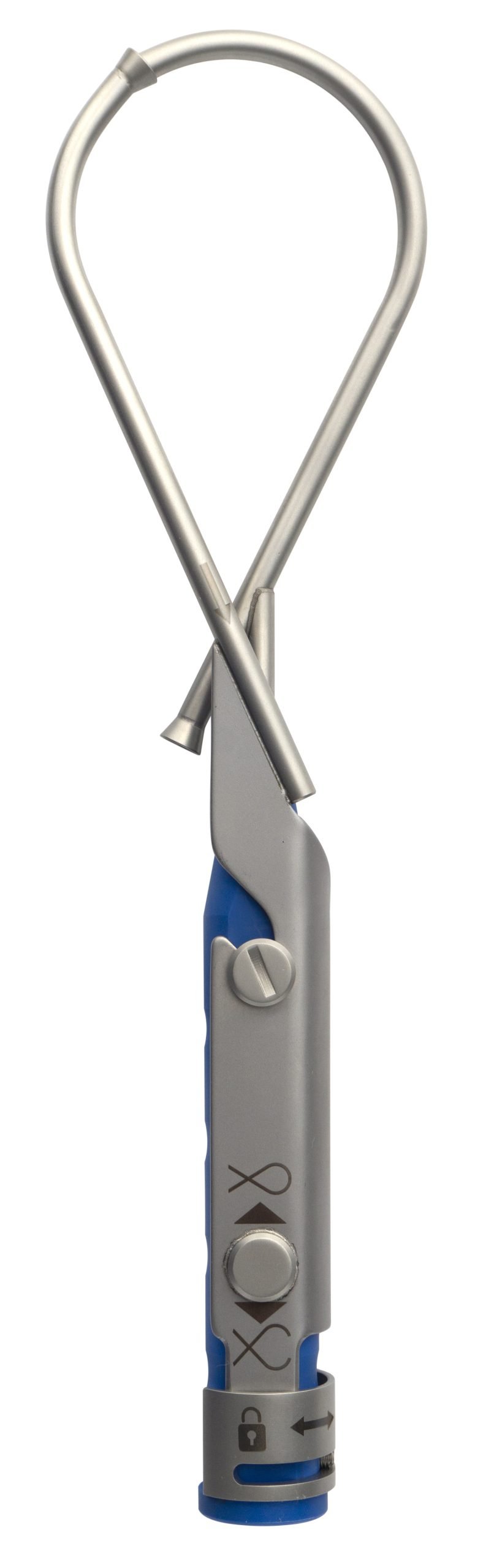 Wire Guide with Extension 11 1/2″ 70mm diameter, plastic handle, blue