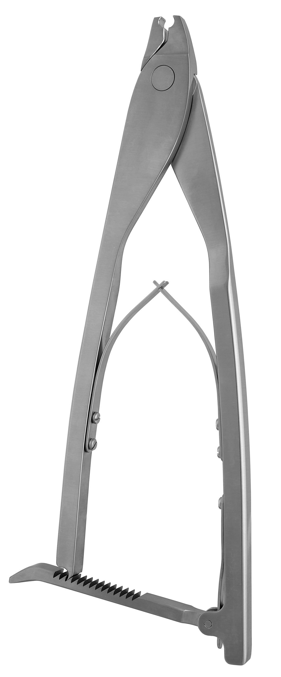 Rod Holder 11″ straight narrow nose for diameter 5.5mm [7/32″] rods, with ratchet, leaf spring