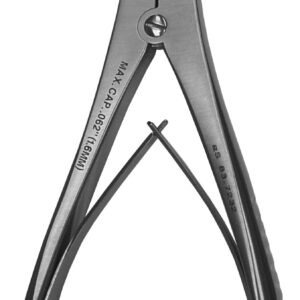 Wire Cutter double action 7″, angled heavy, tungsten carbide, maximum capacity 1.6mm [.062″]
