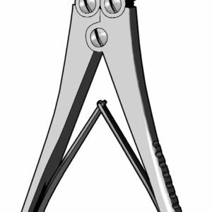 Wire Cutter double action 9″, angled, tungsten carbide, maximum capacity 2.4mm [.094″]