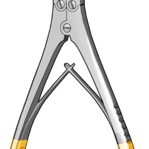 Flush Front and Side Wire Cutter double action 7″, tungsten carbide, maximum capacity 1.6mm [.062″]