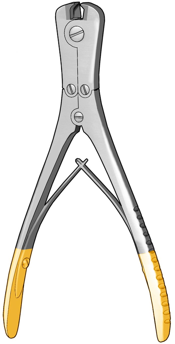 Flush Front and Side Wire Cutter double action 7″, tungsten carbide, maximum capacity 1.6mm [.062″]