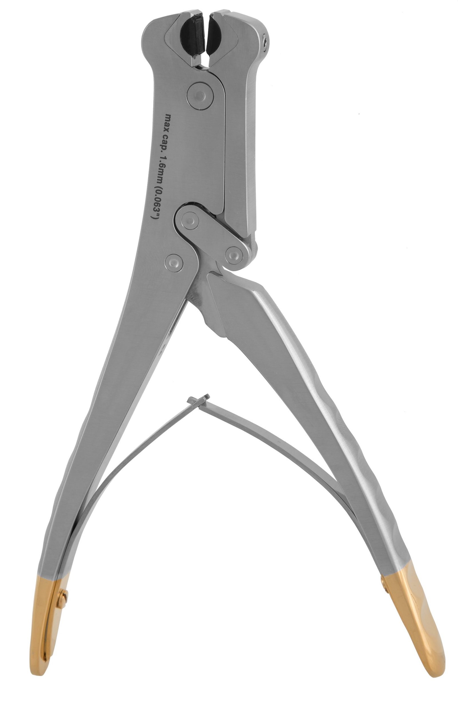Hercules Front and Side Cutter double action 7″, TC jaws, silicone inserts, maximum capacity 1.6mm [.062″]