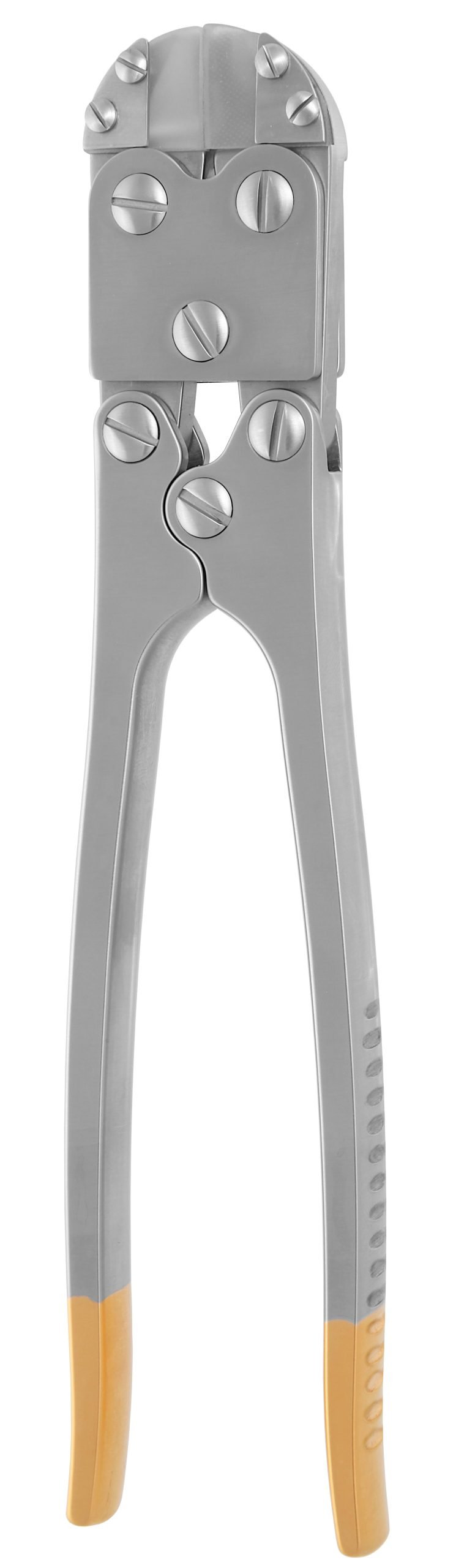 MKPin Cutter double action 9″, angled, side, silicone inserts, maximum capacity 2.8mm [7/64″]