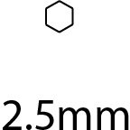 Screwdriver Bit hexagonal 3 1/2″ 2.5mm small quick coupling (SQC) - Image 2