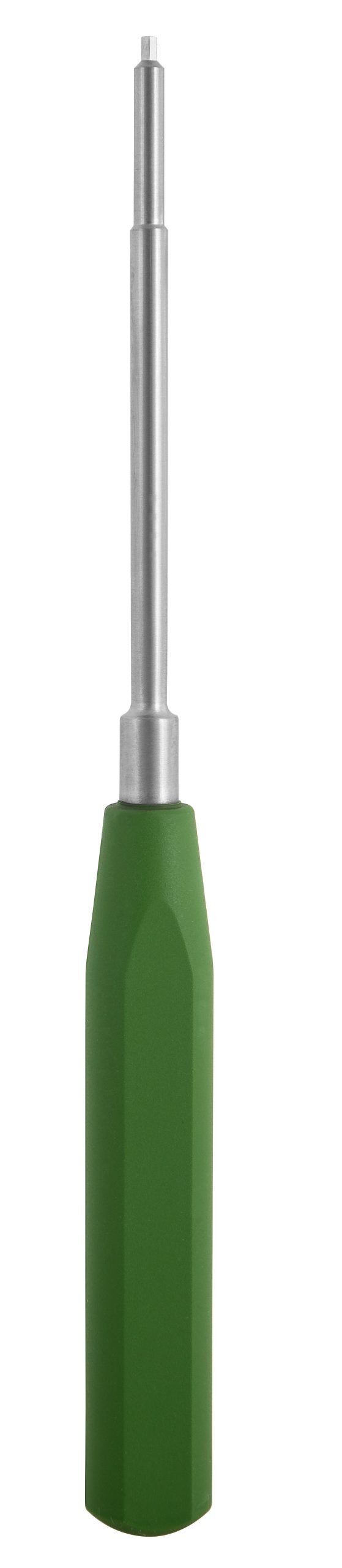 MKSilicone Screwdriver 8″ hexagonal 2.0mm with notch, silicone handle, green