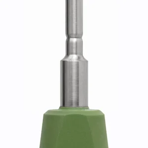 MKSilicone Screwdriver 9 1/2″ hexagonal 3.5mm with notch, silicone handle, green