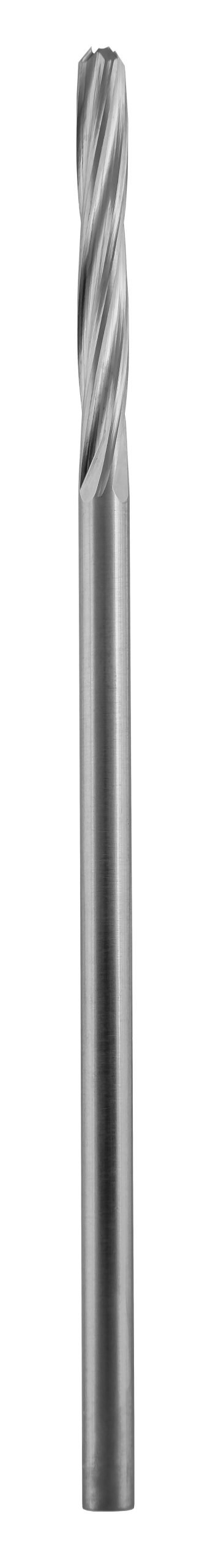 MKDrill, Twist 5″ straight shank, 4 flutes, diameter 2.0mm, maximum inside diameter 1.2mm cannulation, 25mm round end