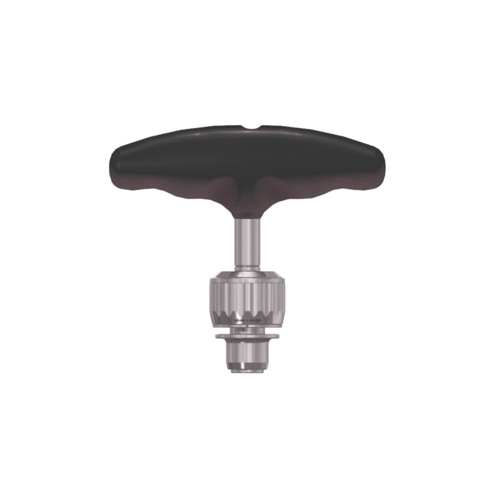 MKSilicone T Handle, 4″, Ratcheting SQQC, Max ID Ø4.9mm, Cannulated, Black