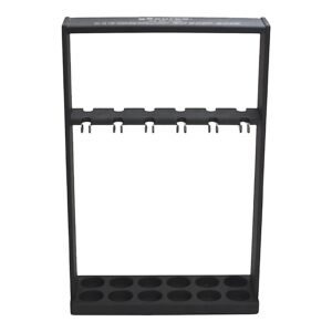 Instrument Rack 13 1/2″, holds 12 12 1/2″ Cobb Elevators MK 43.5410-43.5435, Cup and Ring Curettes MK 51.8107-51.8160, aluminum, black
