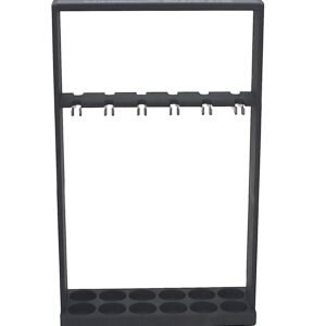 Instrument Rack 14 1/2″, holds 12 13 1/2″ Cobb Elevators MK 43.5510-43.5535, Cup and Ring Curettes MK 51.8307-51.8360, aluminum, black