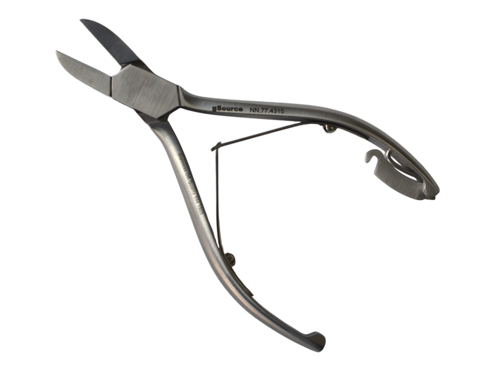 MK2 Nail Nipper 5 1/2″ straight heavy jaw CoCr inserts with lock smooth handles - Image 2