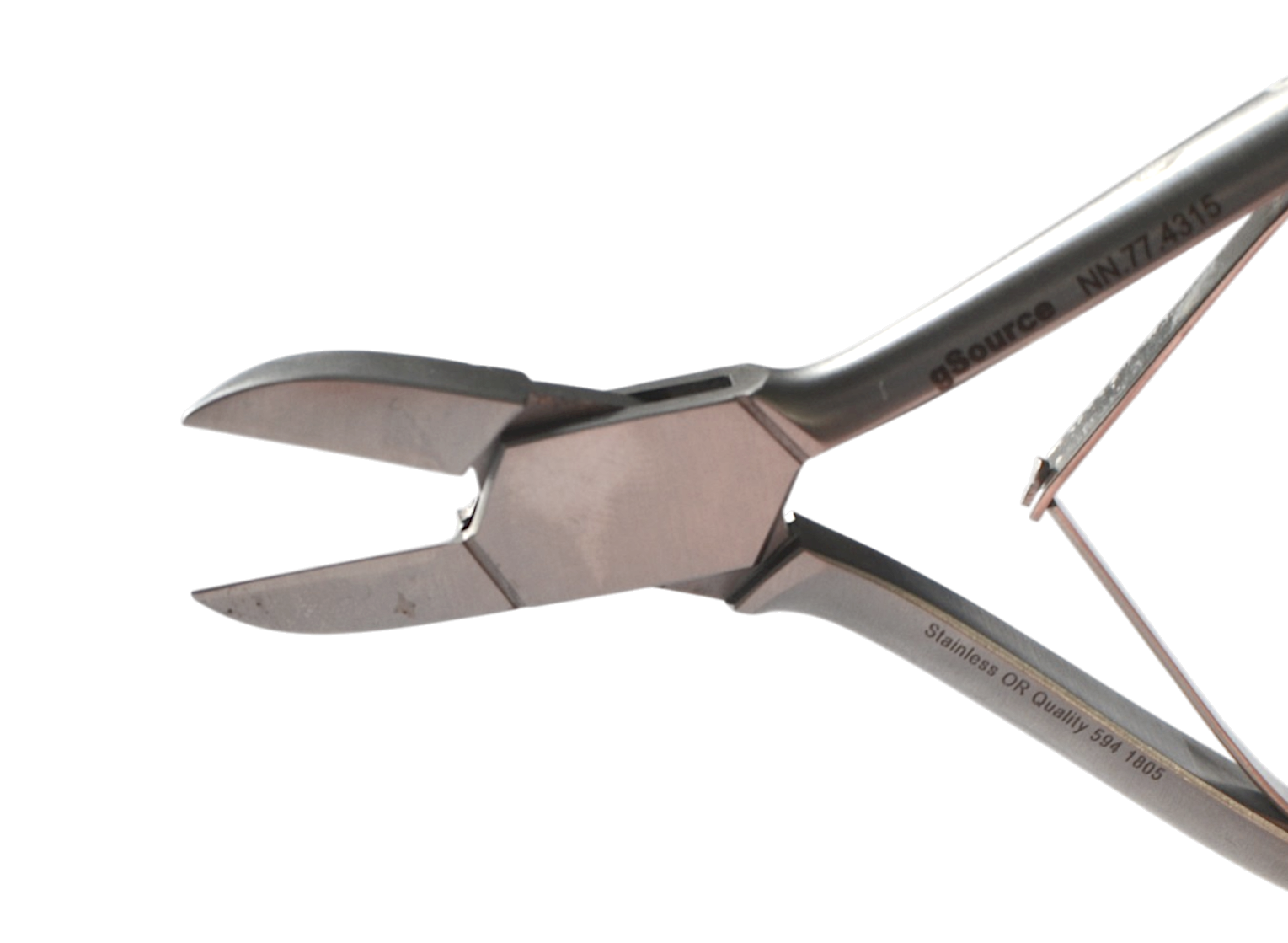 MK2 Nail Nipper 5 1/2″ straight heavy jaw CoCr inserts with lock smooth handles - Image 3